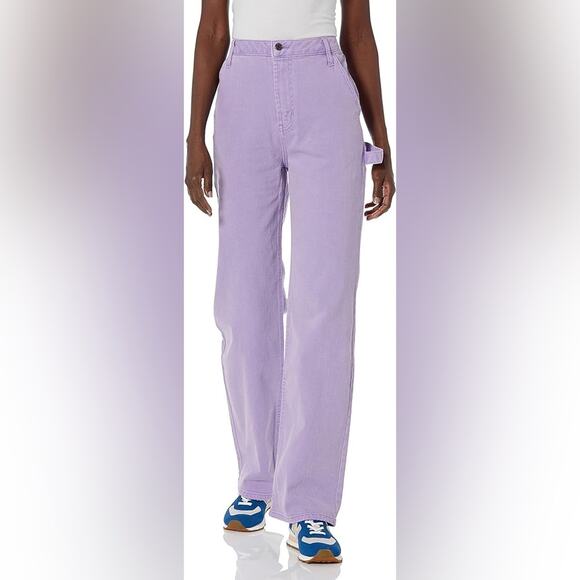 NWT AFRM Purple Fez Straight Leg Carpenter Denim Jeans Pants-Size 28 - Picture 2 of 6